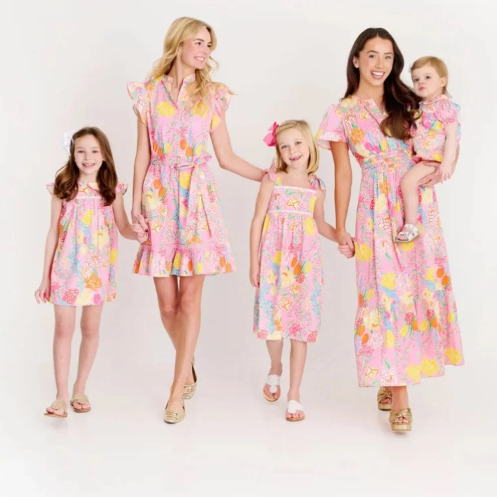 Sheridan French Floral x TBBC Beaufort Bonnet Macie Midi Dress Mommy & Me 12 14